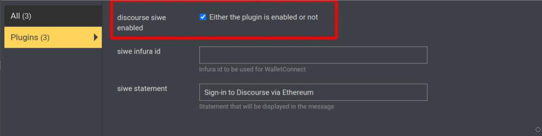 Enable plugin at settings.