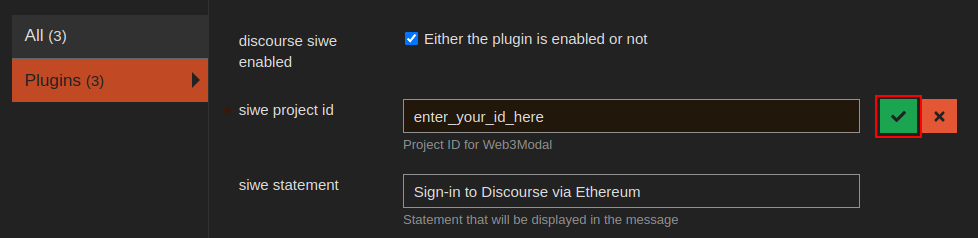 Configure project ID.